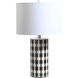 Canada 25 inch 100 watt Black and White Table Lamp Portable Light