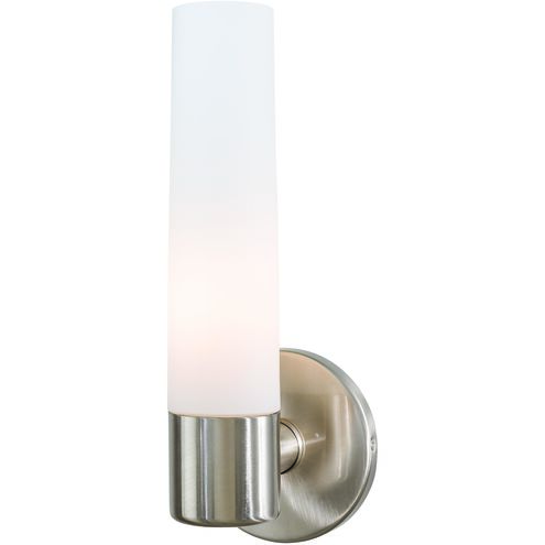 Saber 1 Light 5 inch Brushed Nickel Wall Sconce Wall Light in Incandescent