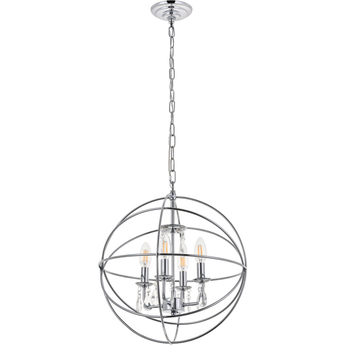 Wallace 4 Light 16 inch Chrome Pendant Ceiling Light