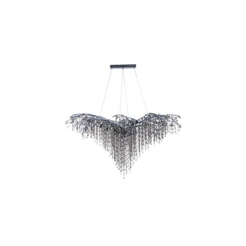 Canada LED 43 inch Silver Chandelier Ceiling Light, Crystal