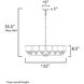 Acadia 8 Light 32 inch Satin Nickel Chandelier Ceiling Light