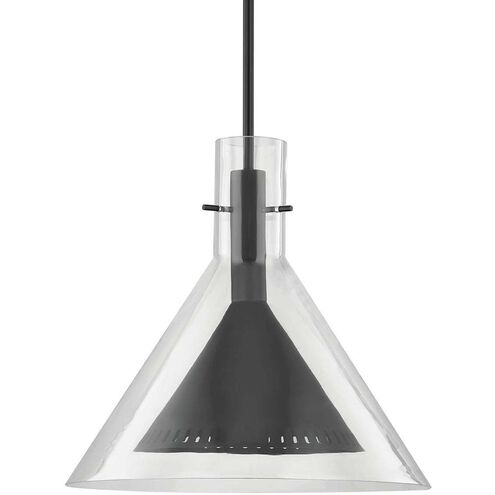 Atticus 1 Light 20 inch Satin Black Pendant Ceiling Light