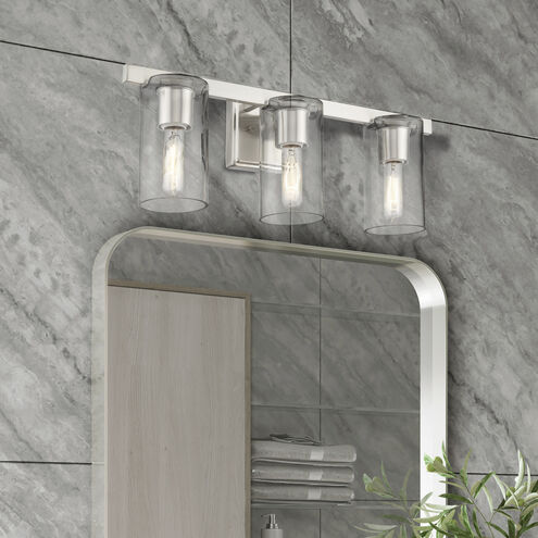 Clarion 3 Light 23 inch Brushed Nickel Vanity Sconce Wall Light