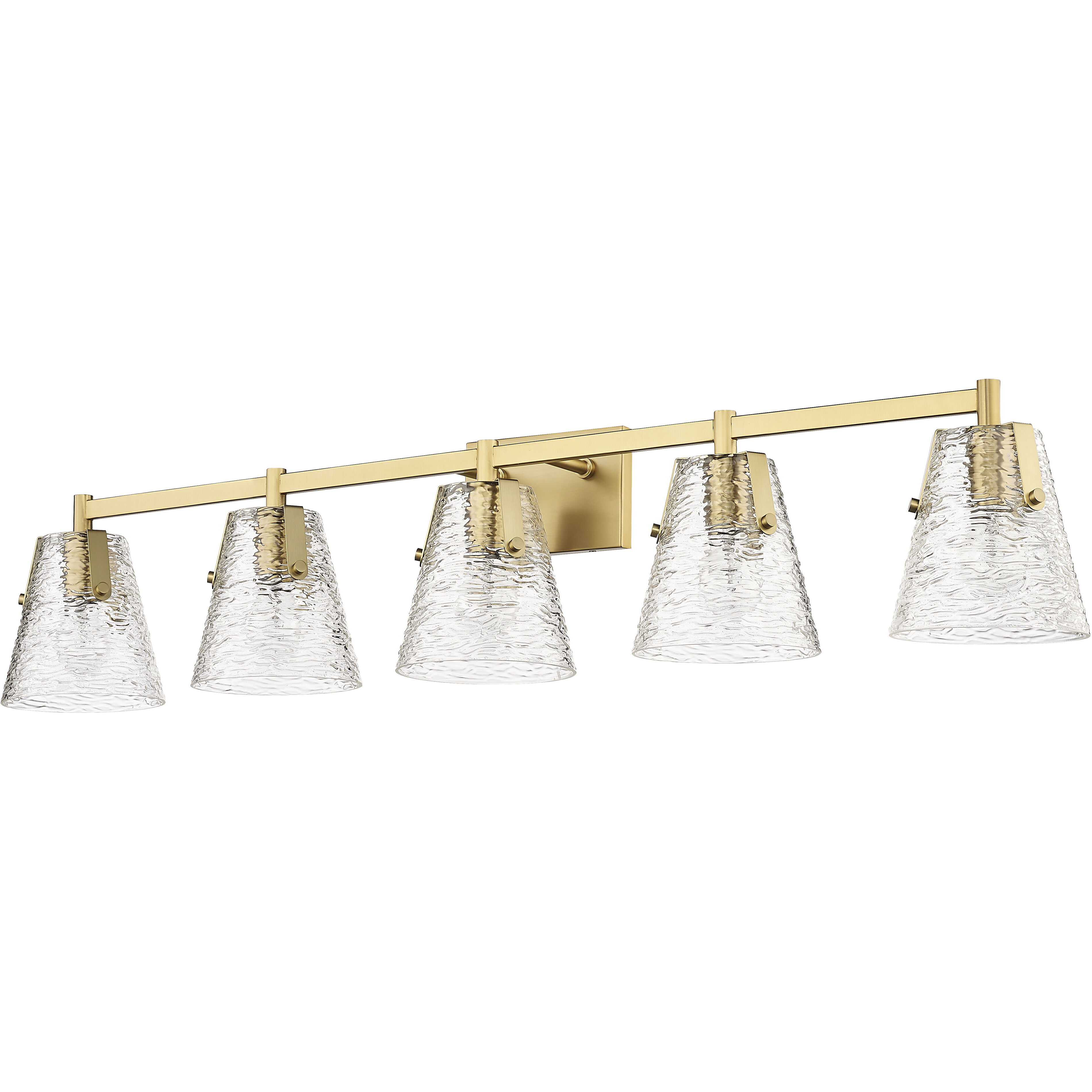 Analia 5 Light 45.75 inch Modern Gold Vanity Wall Light