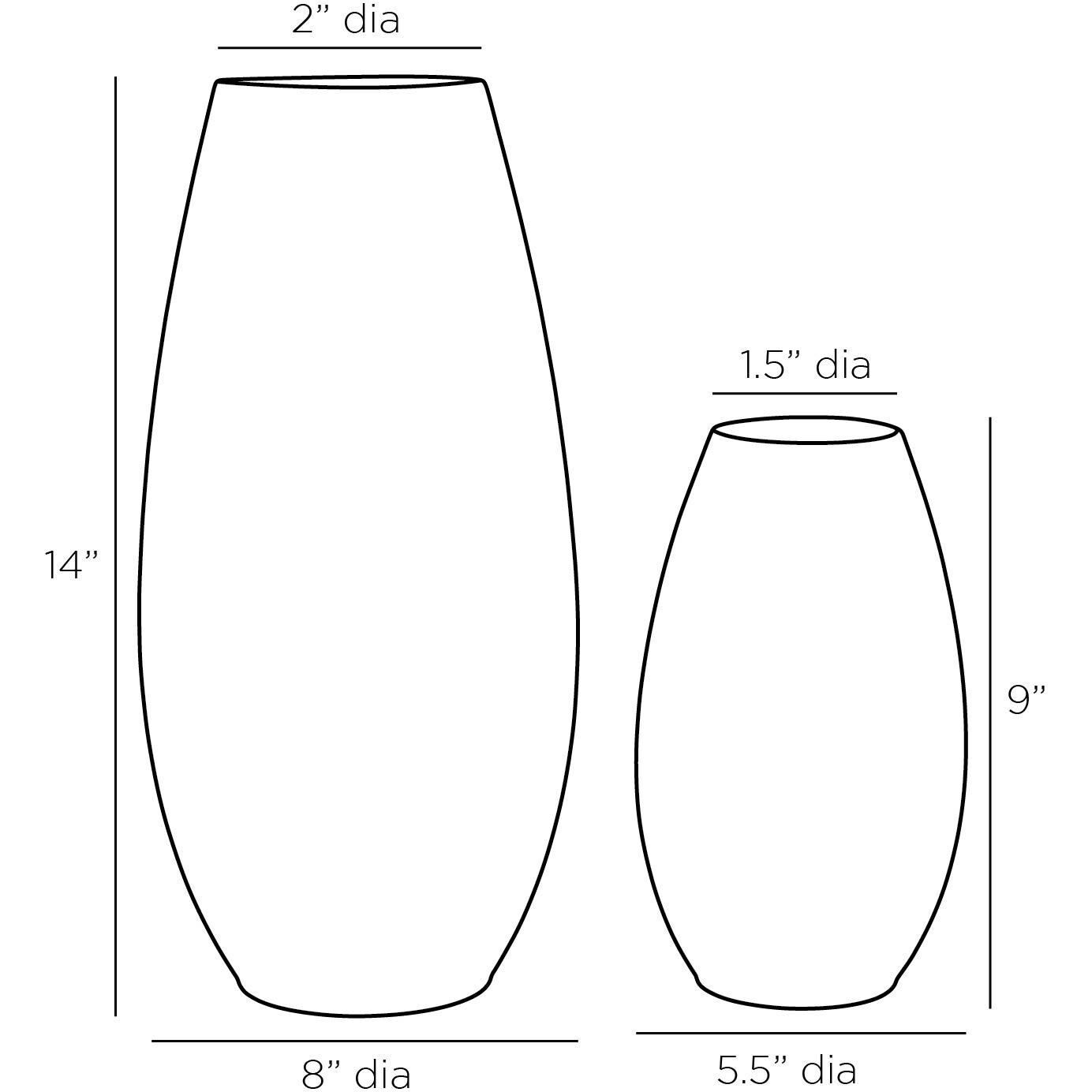 Yancy 14 X 8 inch Vases, Set of 2