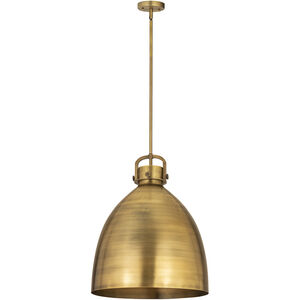 Newton Bell 1 Light 18 inch Brushed Brass Pendant Ceiling Light