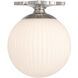 Orly 1 Light 10 inch Polished Nickel Semi Flush Ceiling Light