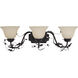 Elegante 3 Light 28 inch Oil Rubbed Bronze Bath Vanity Wall Light