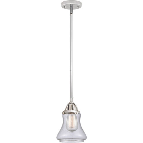 Nouveau 2 Bellmont 1 Light 6 inch Polished Chrome Mini Pendant Ceiling Light in Seedy Glass