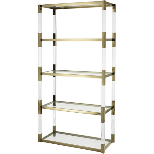 Equity 70 X 35 X 16 inch Gold with Clear Shelf