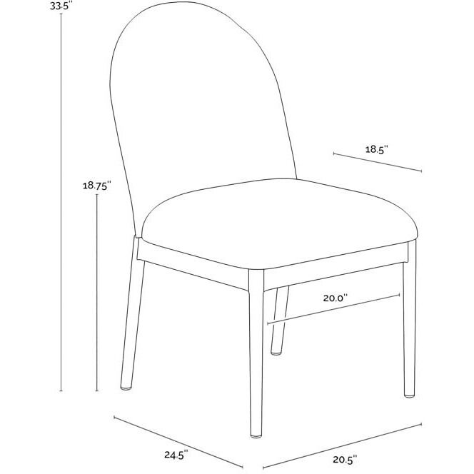 Calandri Greige / Louis Cream Outdoor Dining Chair in Natural / Louis Cream, Set Of 2