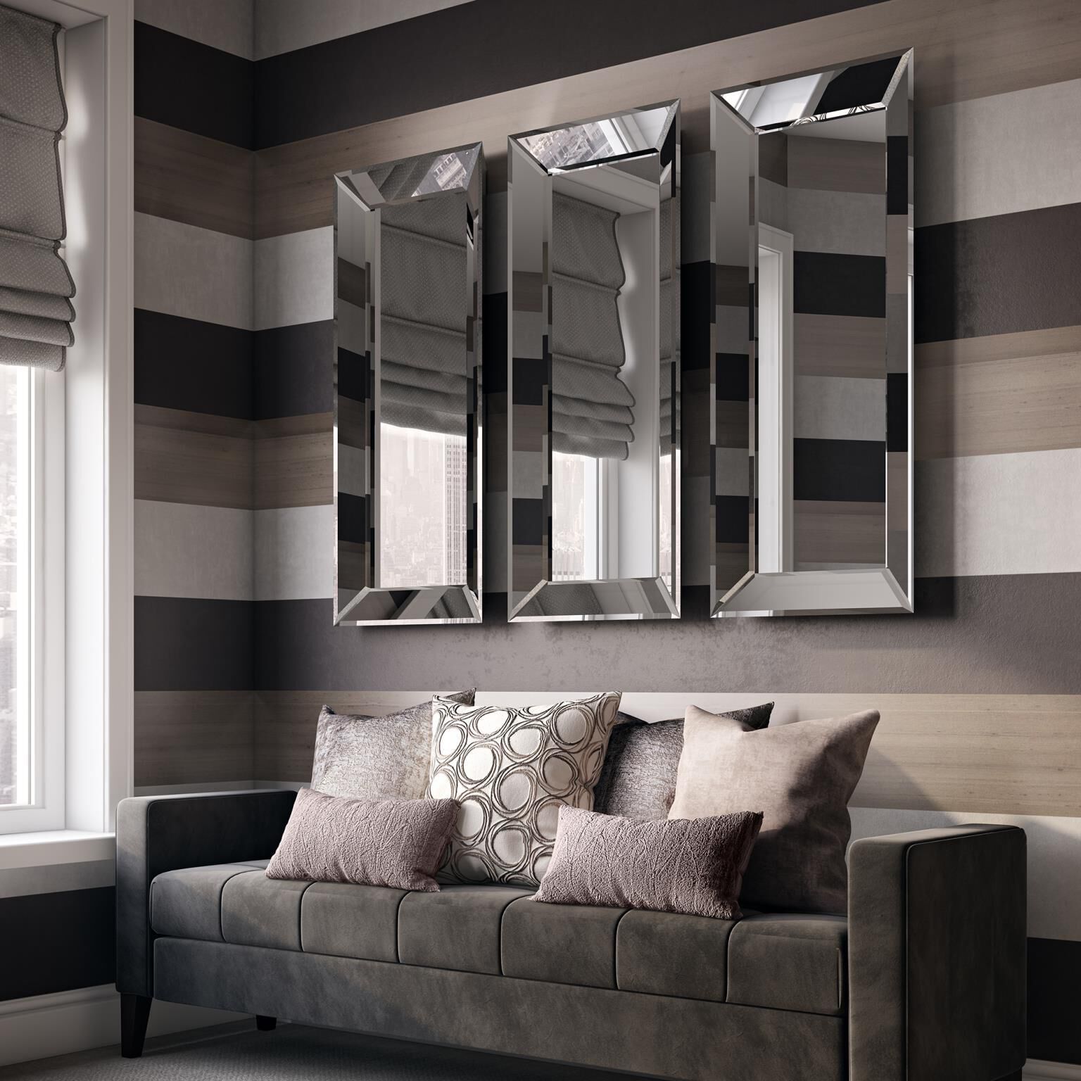 Vogue 30 X 30 inch Mirrored Wall Mirror