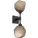 Gem LED 6.5 inch Matte Black Indoor Sconce Wall Light in Bronze, 2700K LED, Double