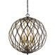 Gilded Glam 5 Light 20 inch Sand Coal/Painted/Pla Pendant Ceiling Light