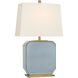 Thomas O'Brien Monique 19.75 inch 15.00 watt Silk Blue Table Lamp Portable Light