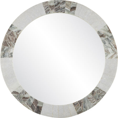 Elena 36 inch White and Brown with Mirror Mirror