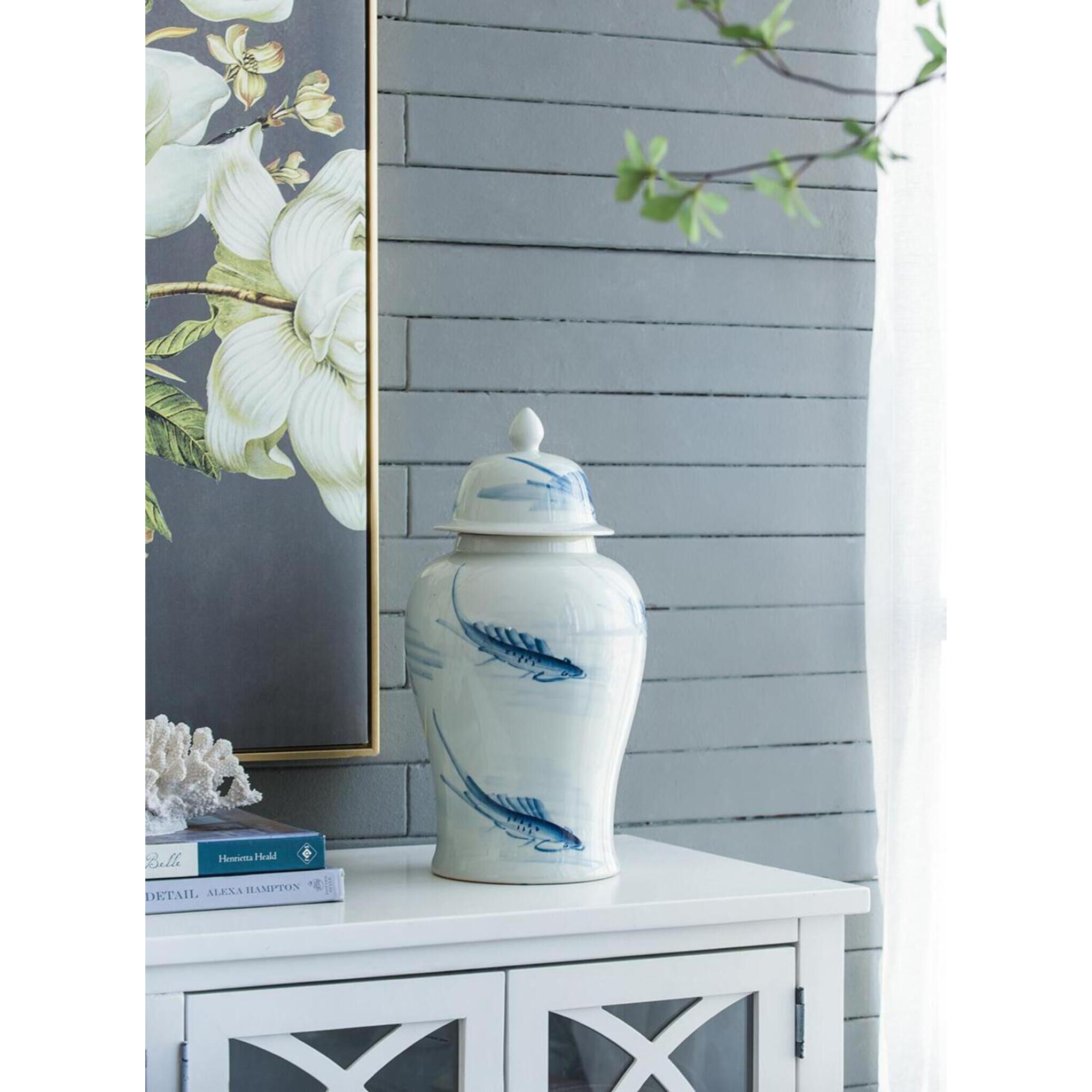 Koi 18.9 X 9.4 inch Vase