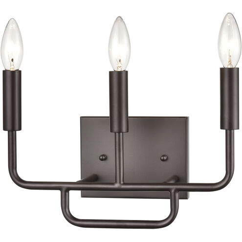 Park Slope 3 Light 13 inch Oil Rubbed Bronze Vanity Light Wall Light, Small