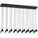Sean Lavin Cupola LED Nightshade Black Chandelier Ceiling Light, Integrated LED