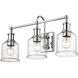 Bryant 3 Light 24 inch Chrome Vanity Wall Light