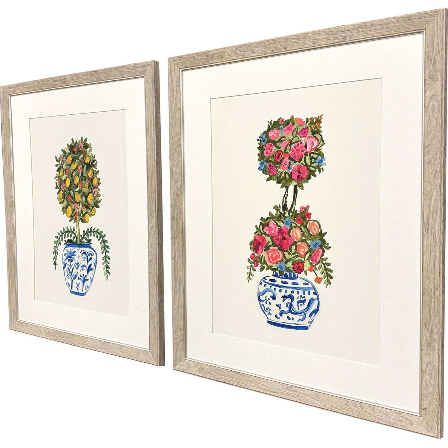 Imaginary Topiary Blue and Green and Pink and Yellow Framed Art, Propac