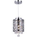 Eternity 1 Light 6 inch Chrome Drum Shade Mini Pendant Ceiling Light
