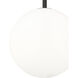Kairo 1 Light 12 inch Matte Black Pendant Ceiling Light