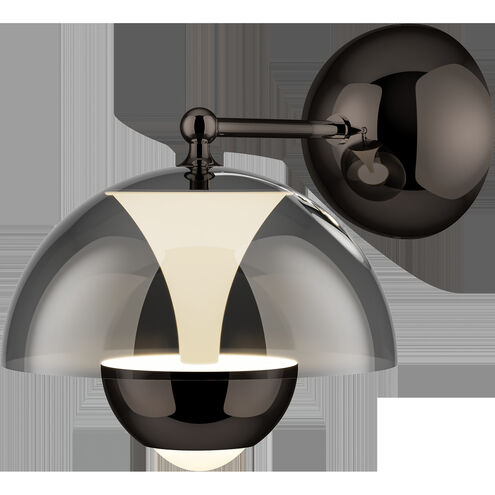 Andoria LED 10.63 inch Black Chrome with Smoke Wall Sconce Wall Light