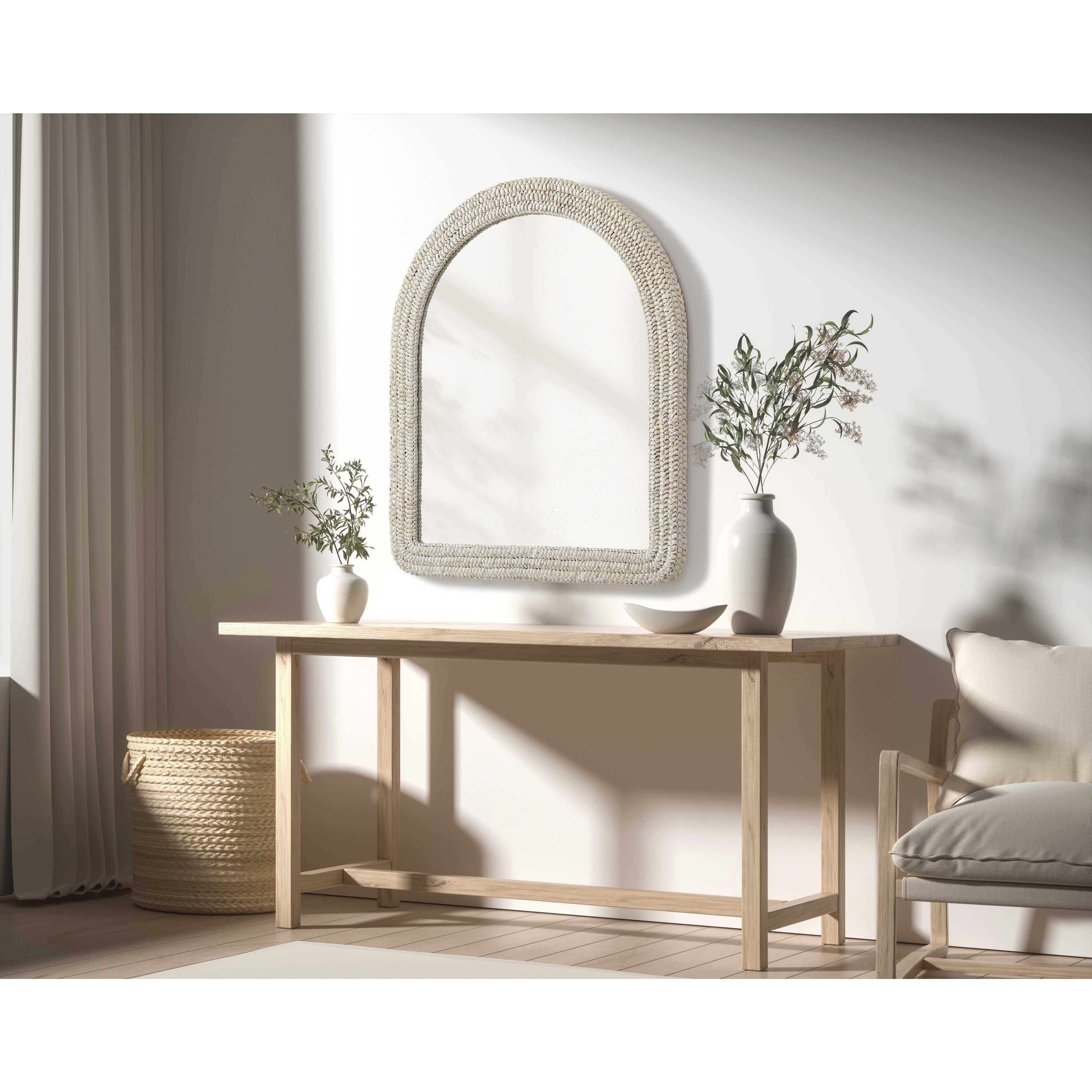 Marlowe 42 X 36 inch Linen White Mirror