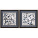Florals Blue Framed Art
