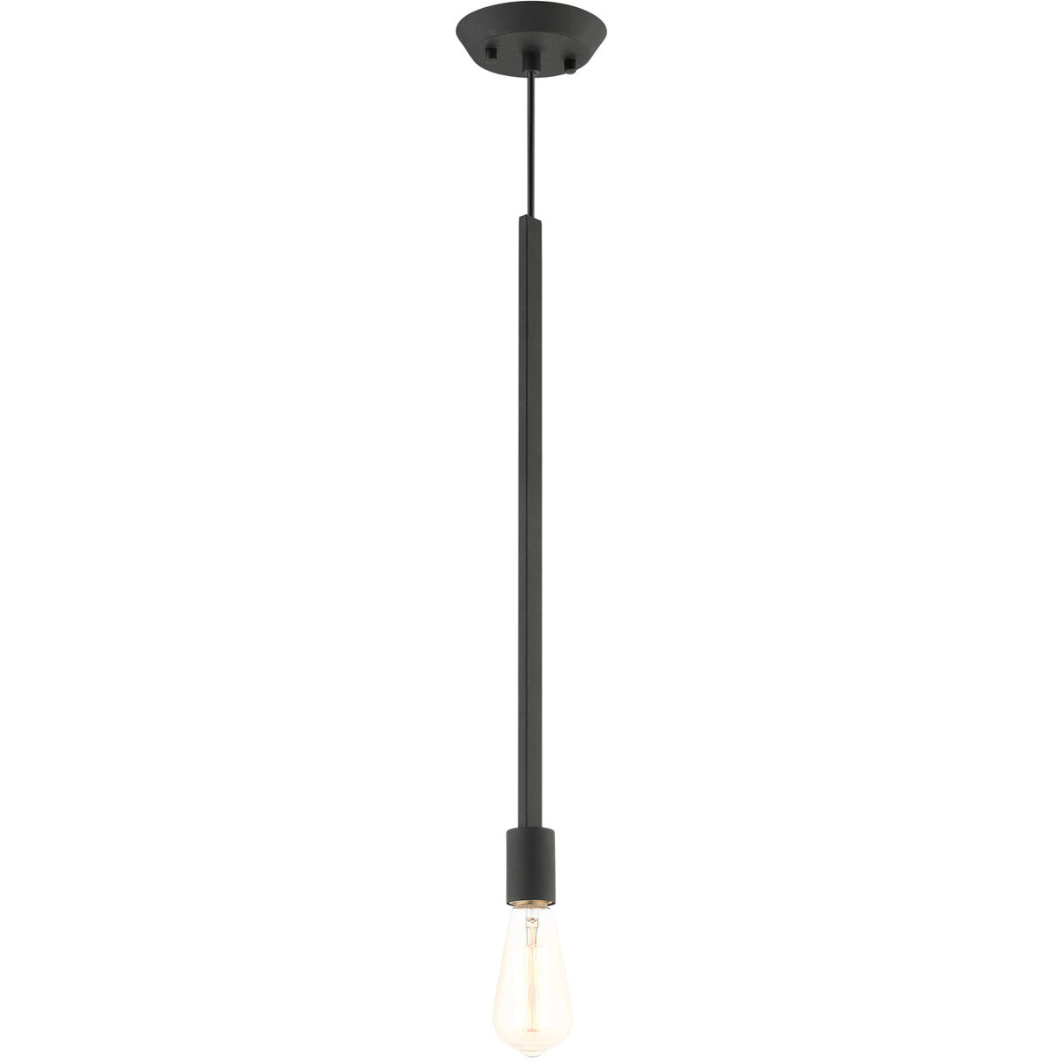 Prague 1 Light 5 inch Black Pendant Ceiling Light