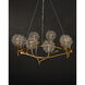 Dandelion 9 Light 38.5 inch Contemporary Silver Leaf and Silver and Contemporary Gold Leaf Chandelier Ceiling Light