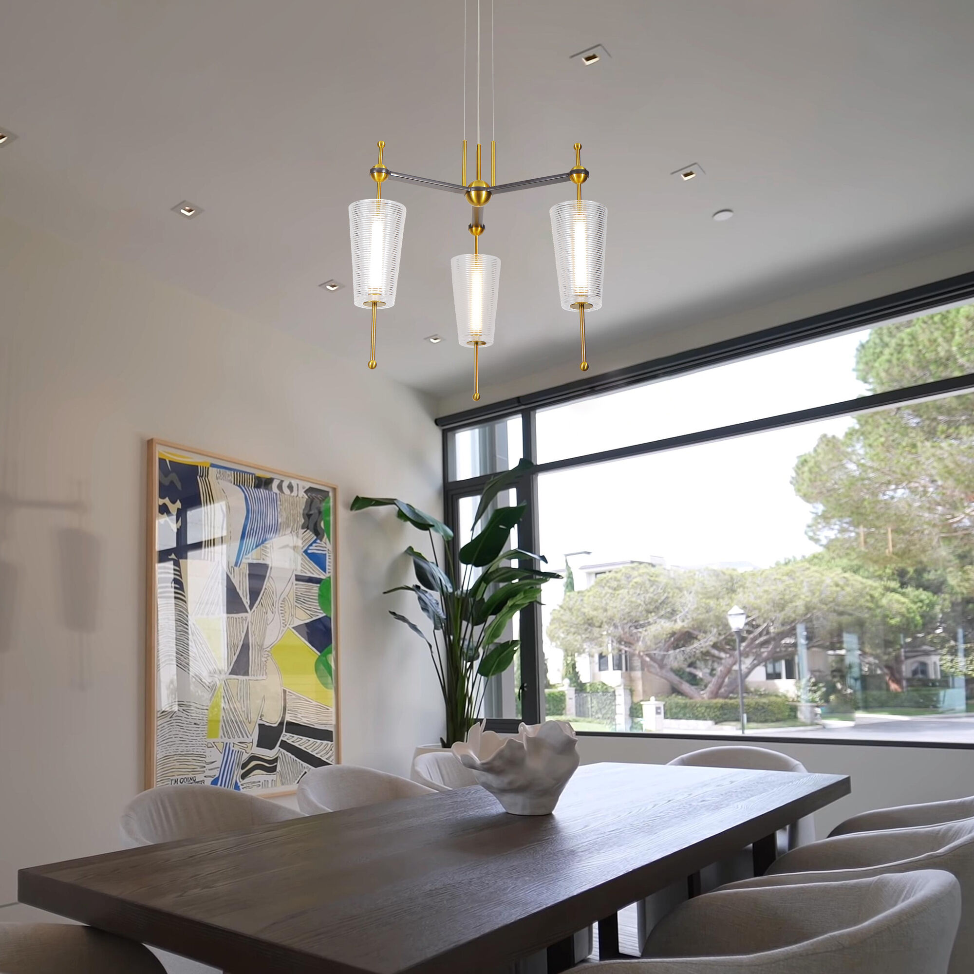 Artisan Collection/TOSCANA Series 25.5 inch Antique Brass Pendant Ceiling Light