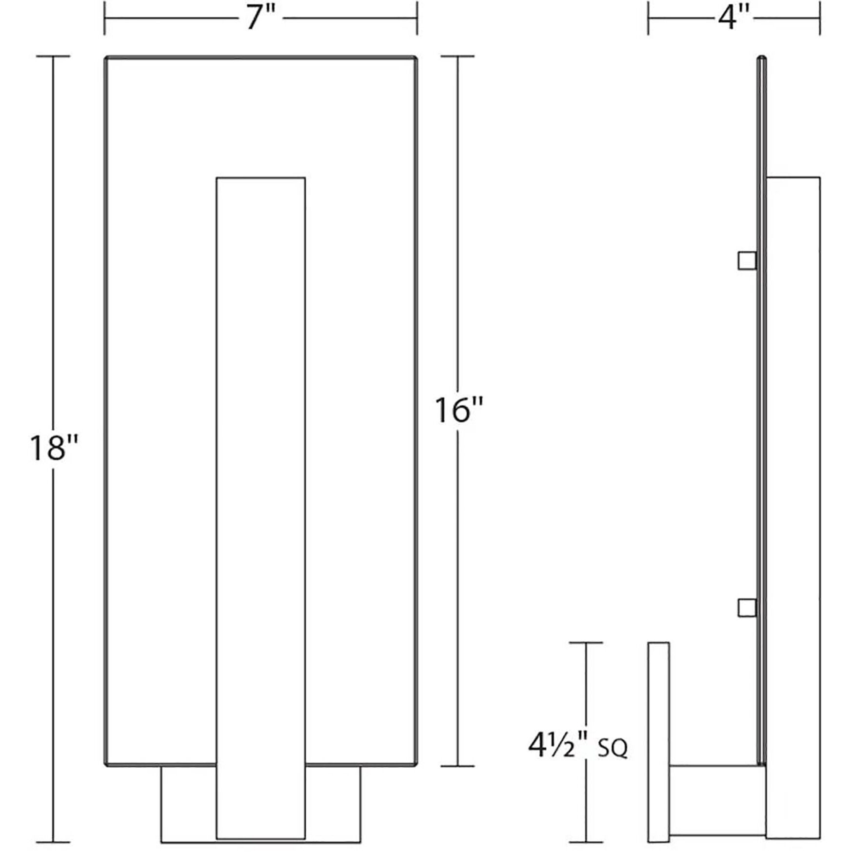 Midtown LED 16 inch Textured White Indoor-Outdoor Sconce, Inside-Out