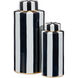 Rayures 16.5 X 7 inch Tea Canisters, Set of 2