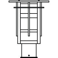 Finsbury 1 Light 8.5 inch Antique Copper Post Mount in White Opalescent