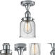 Bell 1 Light 6.5 inch Polished Chrome Semi-Flush Mount Ceiling Light