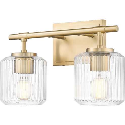 Landon 2 Light 14 inch Modern Gold Vanity Wall Light