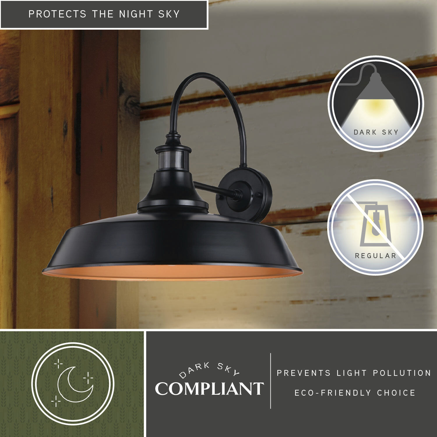 Dorado Dark Bronze and Light Gold Outdoor Motion Sensor