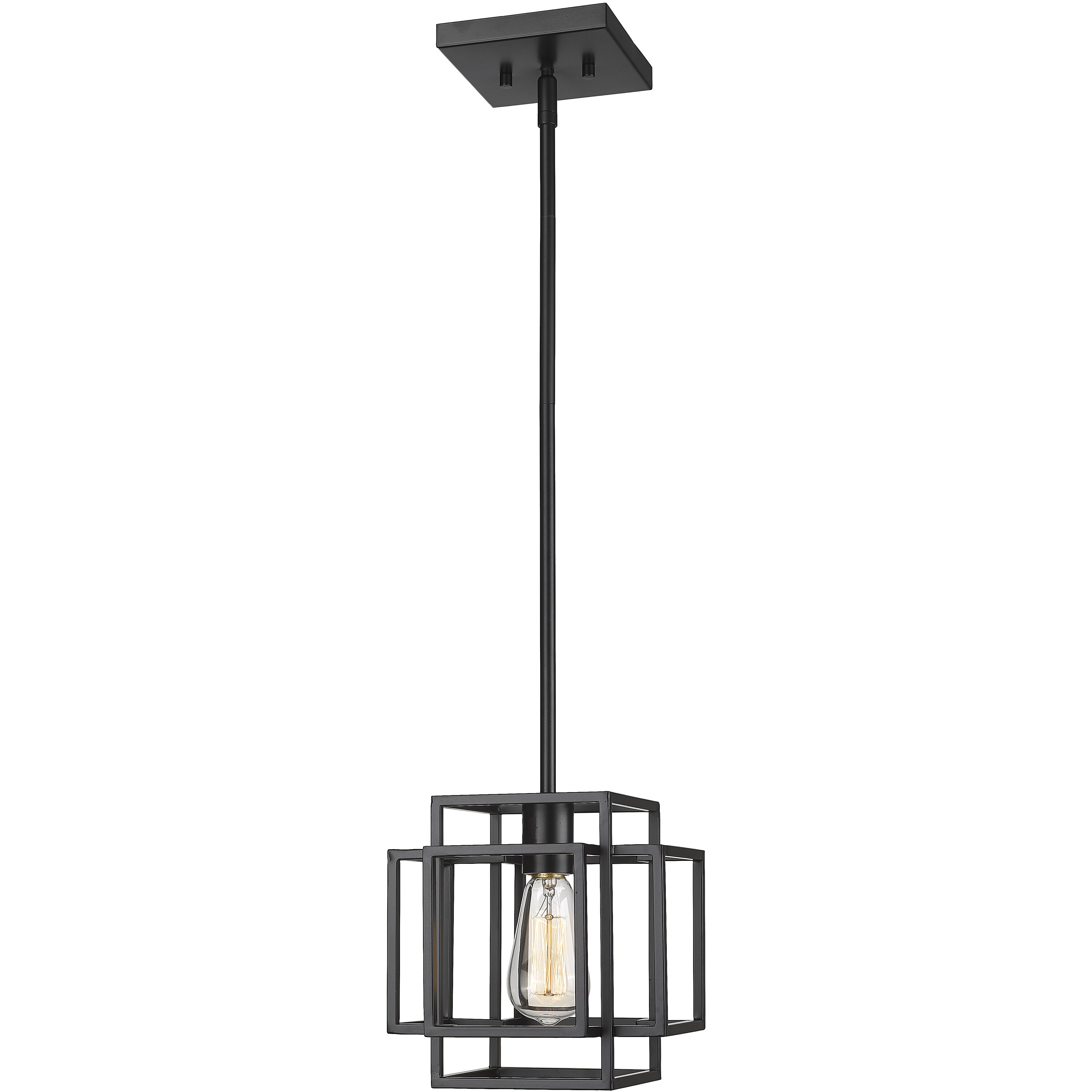 Titania 1 Light 8.5 inch Matte Black Pendant Ceiling Light