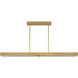 Avroko Maybeck Linear Chandelier Ceiling Light in Hand Rubbed Antique Brass