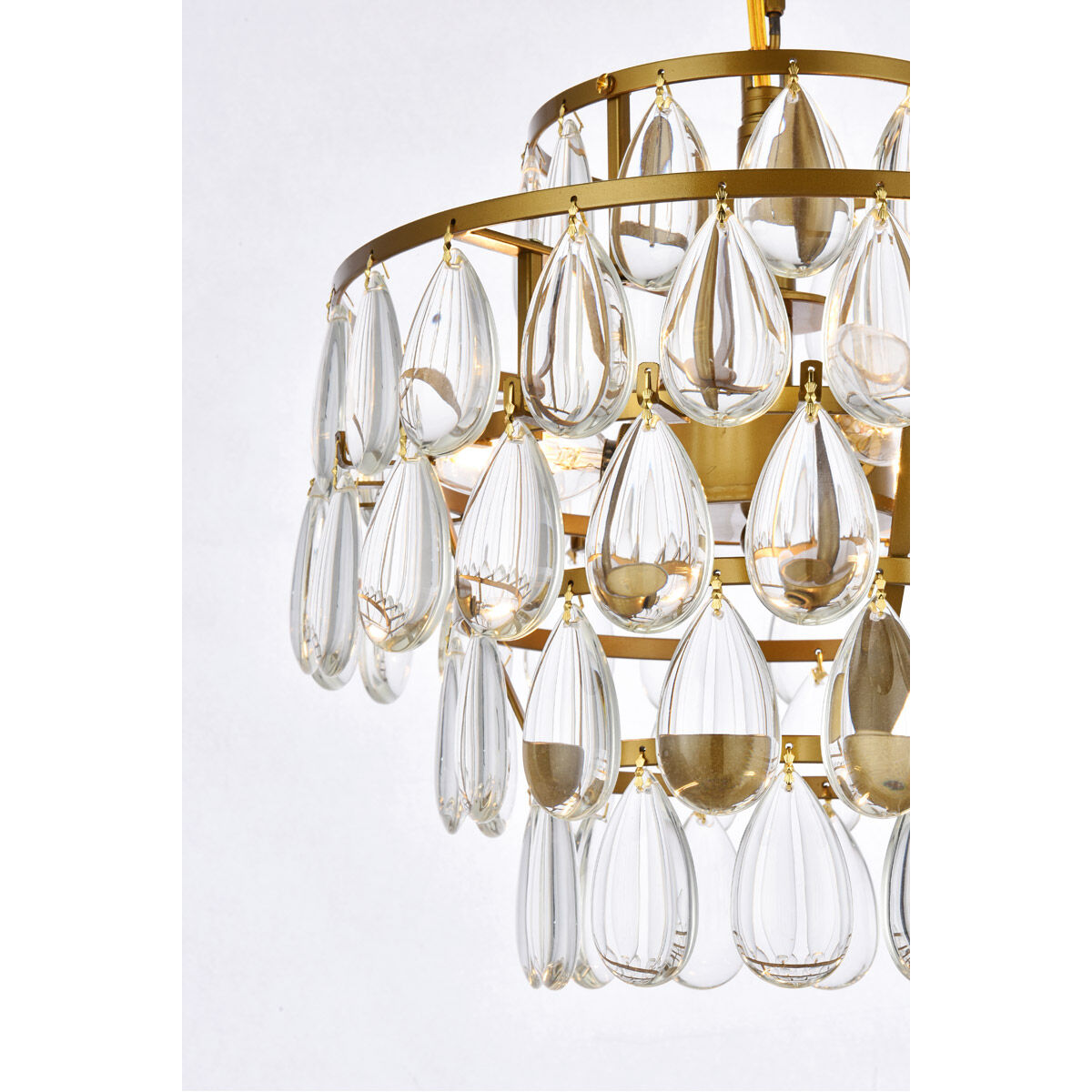 Mila 3 Light 12 inch Brass Pendant Ceiling Light