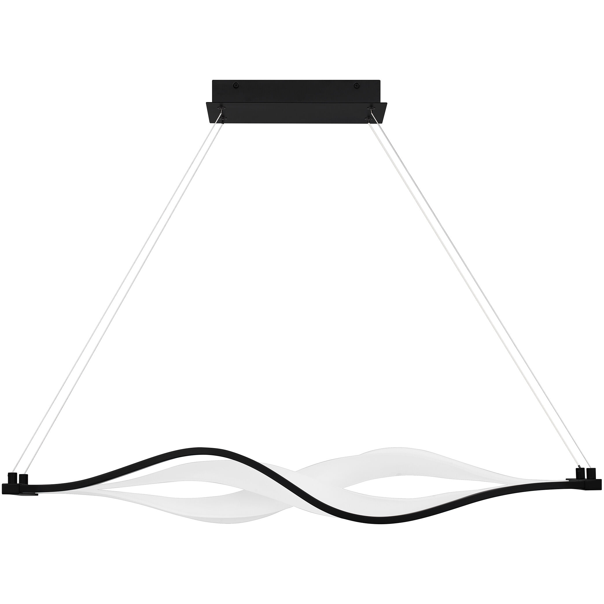 Saratoga 38 inch Matte Black Island Light Ceiling Light