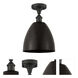 Edison Metal Bristol 1 Light 9 inch Oil Rubbed Bronze Semi-Flush Mount Ceiling Light