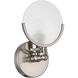 Canada 1 Light 4 inch Shiny Nickel Wall Sconce Wall Light