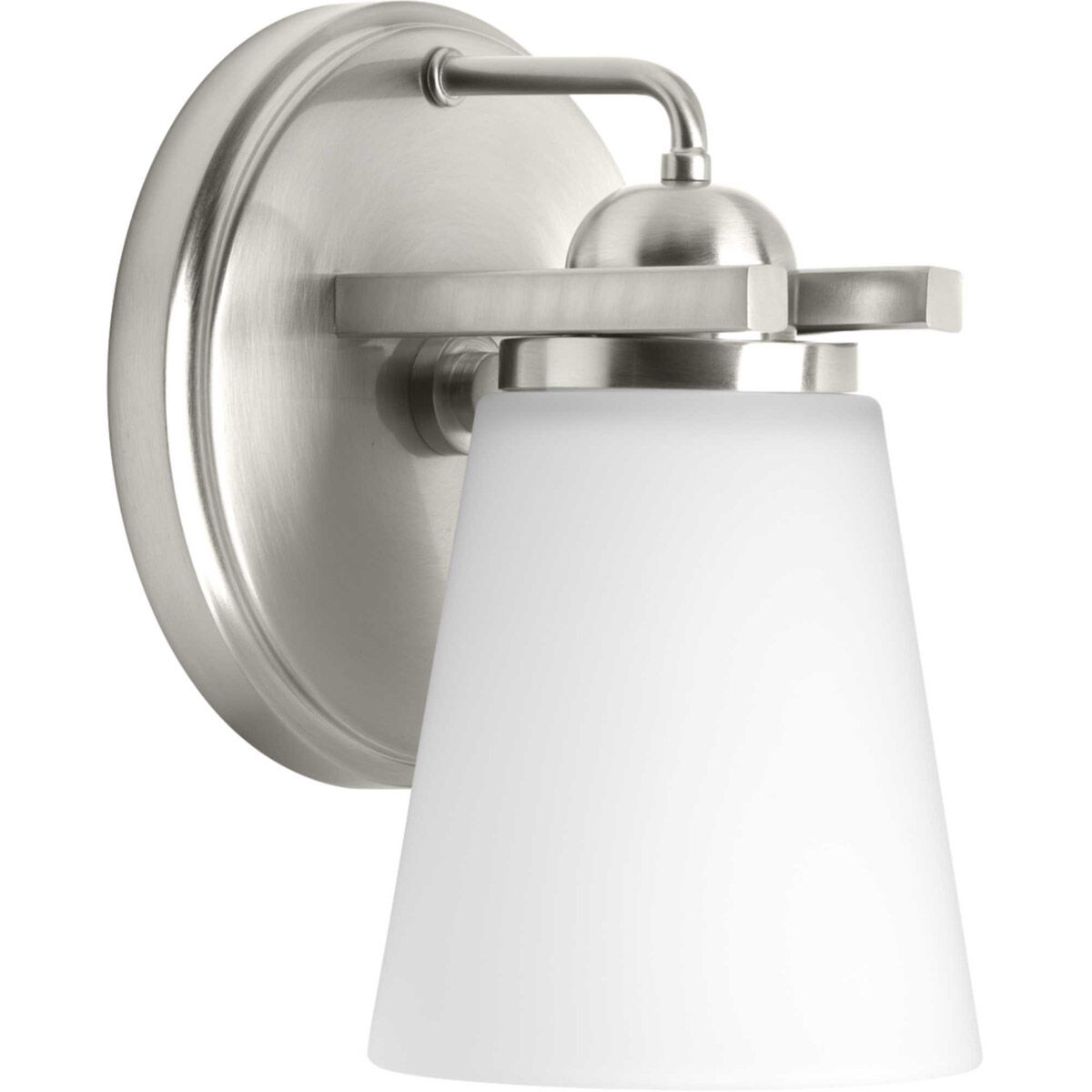 Flight 1 Light 6 inch Brushed Nickel Bath Vanity Wall Light, Design Series