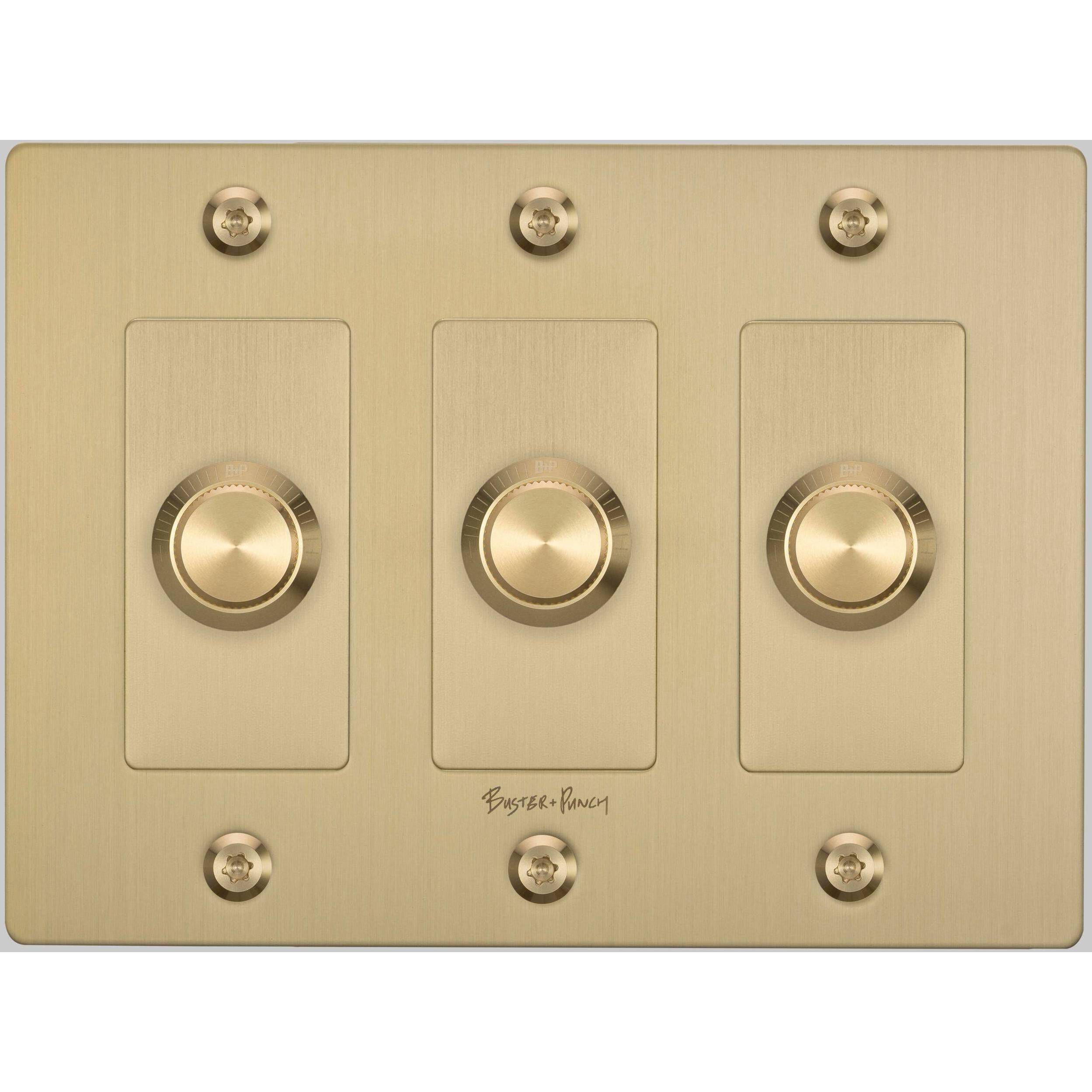 3G 100-120 Brass Dimmer Switch, LED