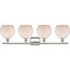 Ballston Farmhouse Chicken Wire 4 Light 36 inch Polished Nickel Bath Vanity Light Wall Light, Ballston