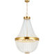 C&M by Chapman & Myers Summerhill 12 Light 25 inch Burnished Brass Chandelier Ceiling Light
