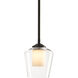 Simple 1 Light 5 inch Dark Smoke Mini Pendant Ceiling Light
